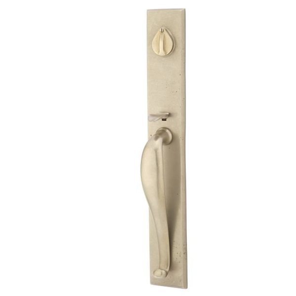 Tumbled White Bronze Handleset 450613BZEGTWB, Emtek, Mfr#: 450613BZEGTWB